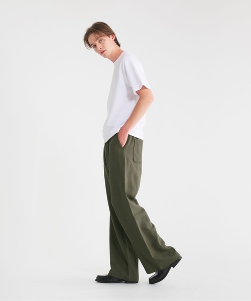 Regen Glanz(レーゲングランツ)の「linen cotton straight easy pants/リネンコットンストレートイージーパンツ(その他パンツ・メンズ・ブラック/カーキ/チャコールグレー・SMALL/MEDIUM/LARGE)」の18枚目の写真