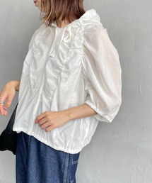 mizuiroind | [mizuiro ind/ミズイロインド] ギャザー フードシャツ(シャツ/ブラウス)