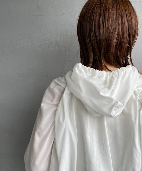 mizuiroind（ミズイロインド）の「[mizuiro ind/ミズイロインド] ギャザー フードシャツ（シャツ/ブラウス・レディース・オフホワイト/ブラック・F）」の15枚目の写真