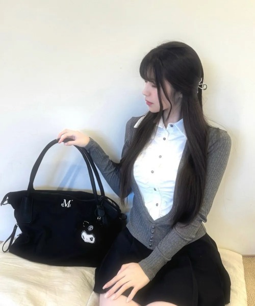 MUCENT（ムセント）の「◇MUCENT◇ブランド直輸入正規品/4WAY シグネチャー ロゴ トートバッグ 4WAY SIGNATURE LOGO TOTE BAG（ショルダーバッグ・レディース・ブラック・FREE）」の18枚目の写真