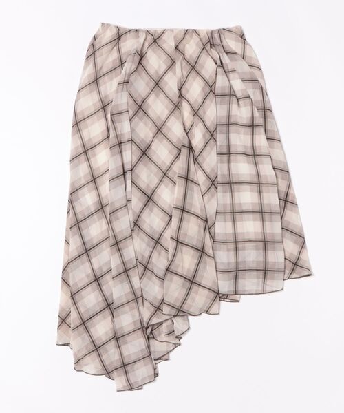 DECADE CLASSIC（ディケイド クラシック）の「DECADE CLASSIC チェック柄イレヘムスカート (SS)（スカート・レディース・チョコ/ブルー・SMALL/MEDIUM）」の3枚目の写真