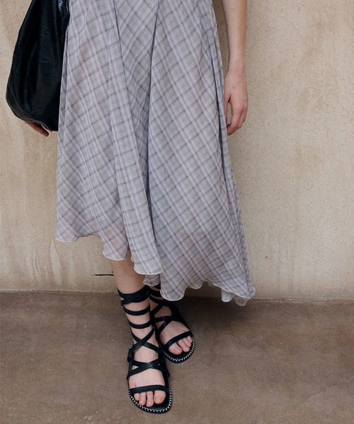 DECADE CLASSIC（ディケイド クラシック）の「DECADE CLASSIC チェック柄イレヘムスカート (SS)（スカート・レディース・チョコ/ブルー・SMALL/MEDIUM）」の10枚目の写真