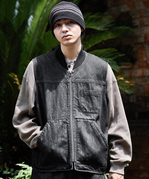 niko and...（ニコアンド）の「【niko and ...JEANS 2025AW】デニムワークベスト（ベスト・メンズ・ブラウン/ブラック・MEDIUM/LARGE）」の7枚目の写真