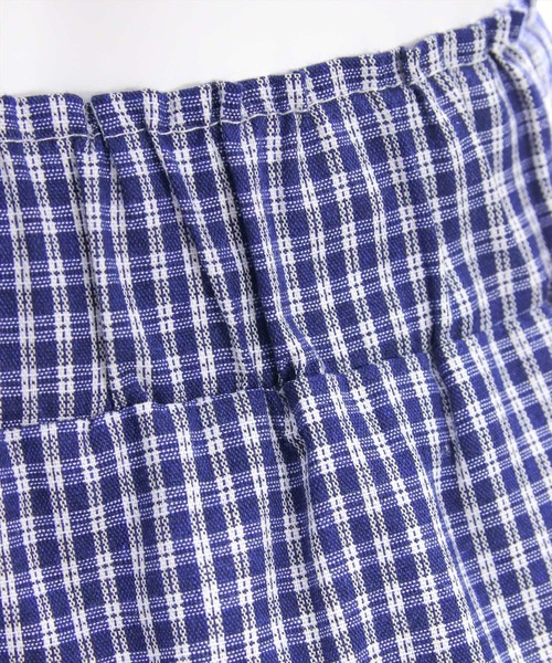 clear（クリア）の「チェック柄バルーンミニスカート[着回し力抜群 ガーリー ショート丈]（スカート・レディース・ネイビー/ブラック・F）」の12枚目の写真