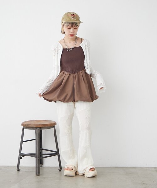 w closet(ダブルクローゼット)の「レースボレロ(カーディガン/ボレロ・レディース・オフホワイト/グリーン/ブラック・FREE)」の11枚目の写真