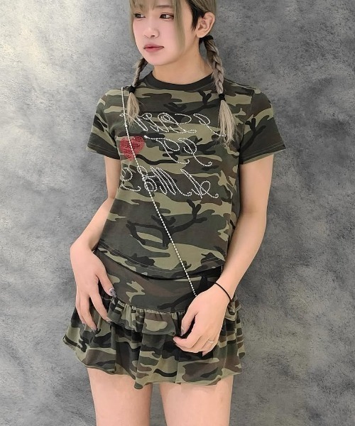 A'GEM/9 × .kom 『.KOM/ドットケーオーエム』 迷彩フリルミニスカート