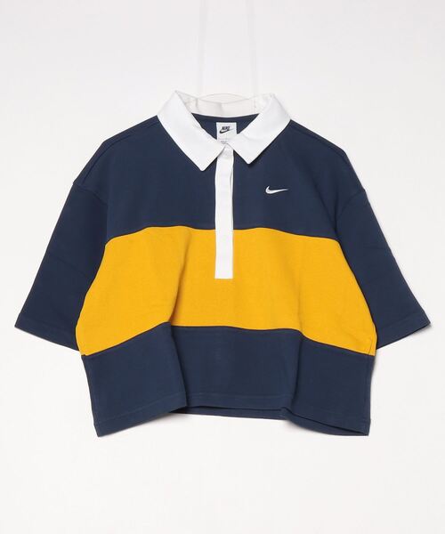 NIKE（ナイキ）の「NIKE/ナイキ W NSW STREET SS POLO TOP/ストリート ポロシャツ（ポロシャツ・レディース・ホワイト/ネイビー・M/L/XL/S）」の11枚目の写真
