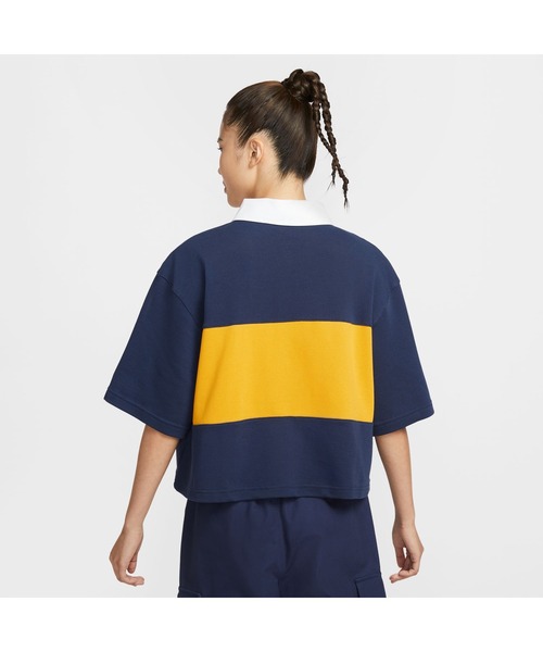 NIKE（ナイキ）の「NIKE/ナイキ W NSW STREET SS POLO TOP/ストリート ポロシャツ（ポロシャツ・レディース・ホワイト/ネイビー・M/L/XL/S）」の10枚目の写真