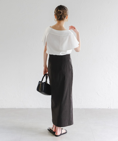 noble ノーブル　スクエアケープスリーブブラウス 洗える】スクエアケープスリーブブラウス（シャツ／ブラウス