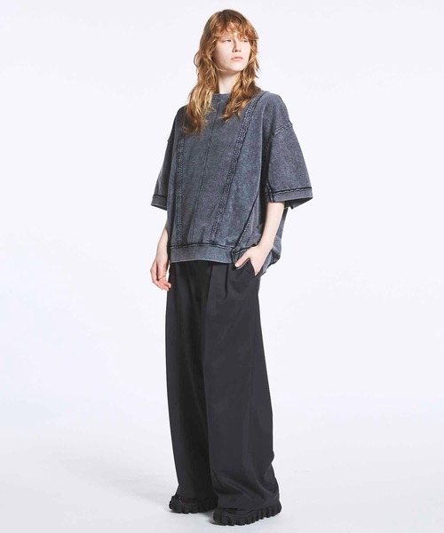 MAISON SPECIAL(メゾンスペシャル)の「《UNISEX》Chemical Over-Dyed Inside-Out Prime-Over Crew Neck T-Shirt/ケミカルオーバーダイインサイドアウトプライムオーバークルーネックTシャツ【MAISON SPECIAL/メゾンスペシャル】(Tシャツ/カットソー・メンズ・ホワイト/グレー・0/1/2)」の3枚目の写真