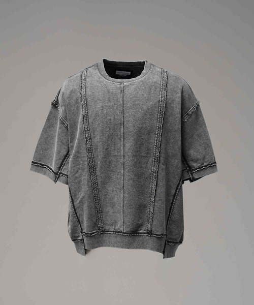 MAISON SPECIAL(メゾンスペシャル)の「《UNISEX》Chemical Over-Dyed Inside-Out Prime-Over Crew Neck T-Shirt/ケミカルオーバーダイインサイドアウトプライムオーバークルーネックTシャツ【MAISON SPECIAL/メゾンスペシャル】(Tシャツ/カットソー・メンズ・ホワイト/グレー・0/1/2)」の9枚目の写真