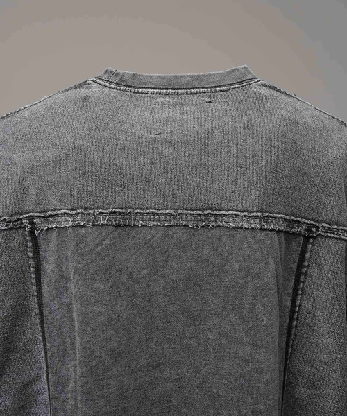 MAISON SPECIAL(メゾンスペシャル)の「《UNISEX》Chemical Over-Dyed Inside-Out Prime-Over Crew Neck T-Shirt/ケミカルオーバーダイインサイドアウトプライムオーバークルーネックTシャツ【MAISON SPECIAL/メゾンスペシャル】(Tシャツ/カットソー・メンズ・ホワイト/グレー・0/1/2)」の16枚目の写真