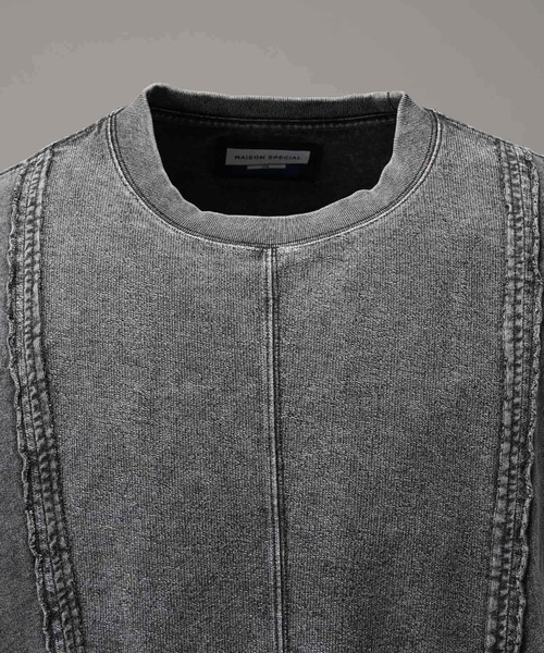 MAISON SPECIAL(メゾンスペシャル)の「《UNISEX》Chemical Over-Dyed Inside-Out Prime-Over Crew Neck T-Shirt/ケミカルオーバーダイインサイドアウトプライムオーバークルーネックTシャツ【MAISON SPECIAL/メゾンスペシャル】(Tシャツ/カットソー・メンズ・ホワイト/グレー・0/1/2)」の12枚目の写真