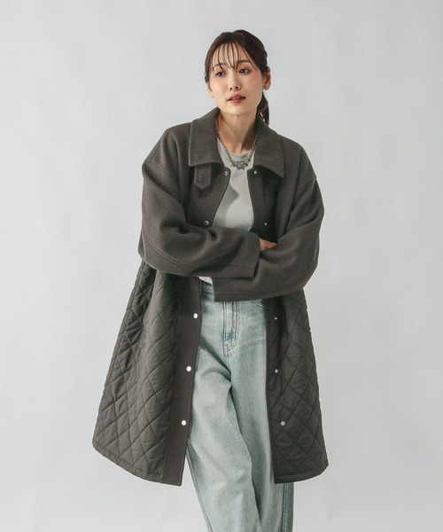 GLOBAL WORK（グローバルワーク）の「ウールライク切り替えコート