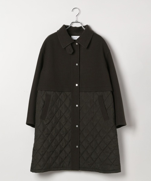 ウールライク切り替えコート/499669（ステンカラーコート）｜GLOBAL