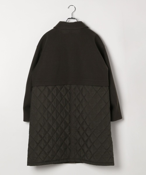セール】ウールライク切り替えコート/499669（ステンカラーコート