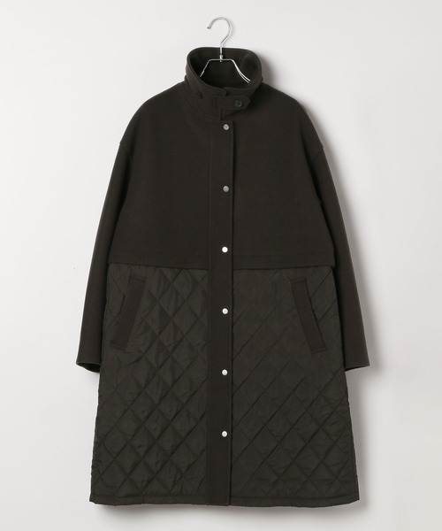 ウールライク切り替えコート/499669（ステンカラーコート）｜GLOBAL