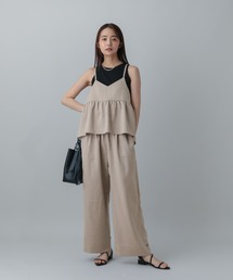 GLOBAL WORK | MATINEE LINE/リネンライクフリルサロペ/575118(サロペット/オーバーオール)