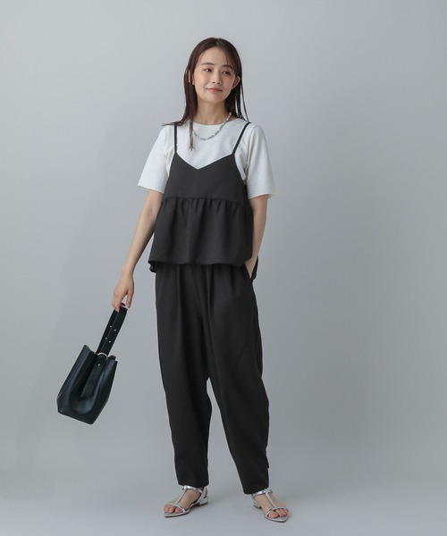 MATINEE LINE/リネンライクフリルサロペ/575118（サロペット