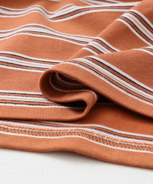 SENSE OF PLACE by URBAN RESEARCH（センスオブプレイスバイアーバンリサーチ）の「マルチボーダーカットポロシャツ（ポロシャツ・レディース・ブラック系その他/オレンジ/ホワイト系その他・ONE）」の21枚目の写真