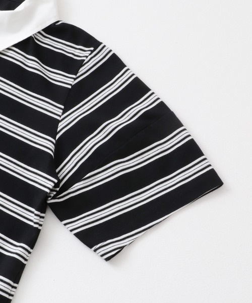 SENSE OF PLACE by URBAN RESEARCH（センスオブプレイスバイアーバンリサーチ）の「マルチボーダーカットポロシャツ（ポロシャツ・レディース・ブラック系その他/オレンジ/ホワイト系その他・ONE）」の22枚目の写真