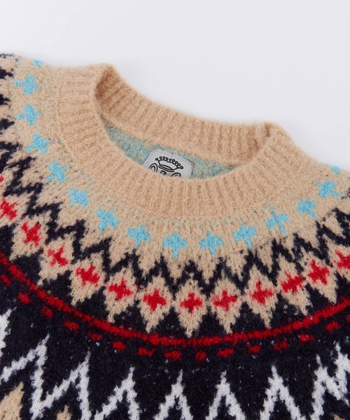 Ocean&Ground（オーシャン&グラウンド）の「ﾌｪｱｱｲﾙｾｰﾀｰ（ニット/セーター・キッズ・ベージュ/ブラウン・90/100/110/120/130/140）」の10枚目の写真