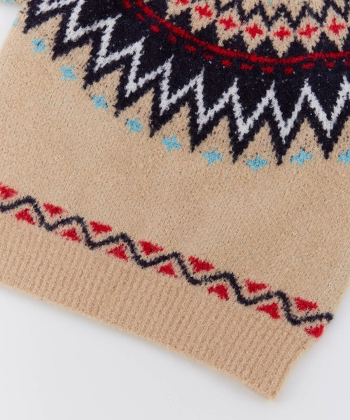 Ocean&Ground（オーシャン&グラウンド）の「ﾌｪｱｱｲﾙｾｰﾀｰ（ニット/セーター・キッズ・ベージュ/ブラウン・90/100/110/120/130/140）」の12枚目の写真