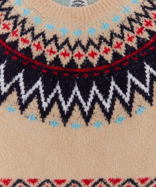 Ocean&Ground（オーシャン&グラウンド）の「ﾌｪｱｱｲﾙｾｰﾀｰ（ニット/セーター・キッズ・ベージュ/ブラウン・90/100/110/120/130/140）」の13枚目の写真