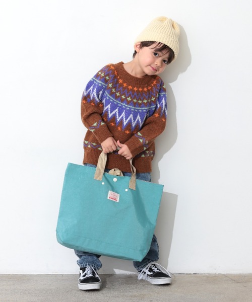 Ocean&Ground（オーシャン&グラウンド）の「ﾌｪｱｱｲﾙｾｰﾀｰ（ニット/セーター・キッズ・ベージュ/ブラウン・90/100/110/120/130/140）」の8枚目の写真