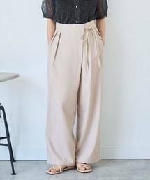 アシメデザイン タックワイドパンツ 【588083】