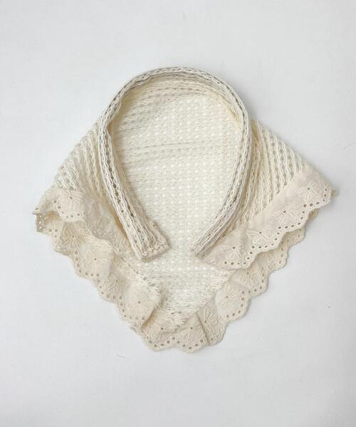 WEGO（ウィゴー）の「WEGO/ニットバブーシュカカチューシャ（カチューシャ・レディース・アイボリー・FREE）」の4枚目の写真
