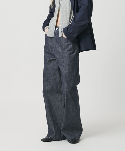 ATTISESSION（アティセッション）の「＜ATTISESSION＞ワイド デニムパンツ 4/402（デニムパンツ・レディース・ネイビー/オリーブ/ベージュ・38/36）」の8枚目の写真
