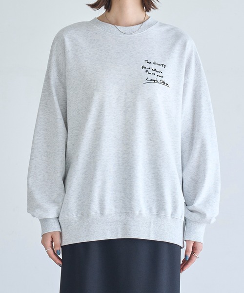 meilmada（メイルマダ）の「メッセージロゴ刺繍スウェット（スウェット・レディース・オートミール/チャコールグレー・FREE）」の20枚目の写真