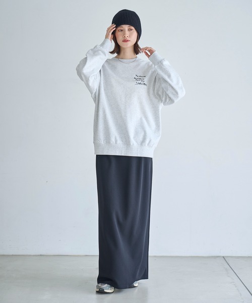 meilmada（メイルマダ）の「メッセージロゴ刺繍スウェット（スウェット・レディース・オートミール/チャコールグレー・FREE）」の7枚目の写真