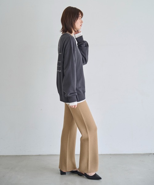 meilmada（メイルマダ）の「メッセージロゴ刺繍スウェット（スウェット・レディース・オートミール/チャコールグレー・FREE）」の16枚目の写真