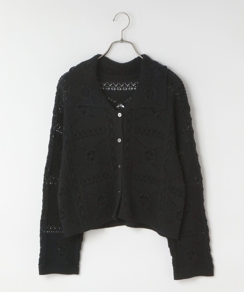 LOWRYS FARM(ローリーズファーム)の「スカシガラカーディガンLS 583263(カーディガン/ボレロ・レディース・ベージュ/ブラウン/ブラック・FREE)」の2枚目の写真