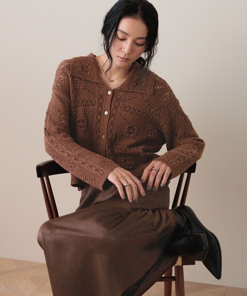 LOWRYS FARM(ローリーズファーム)の「スカシガラカーディガンLS 583263(カーディガン/ボレロ・レディース・ベージュ/ブラウン/ブラック・FREE)」の22枚目の写真