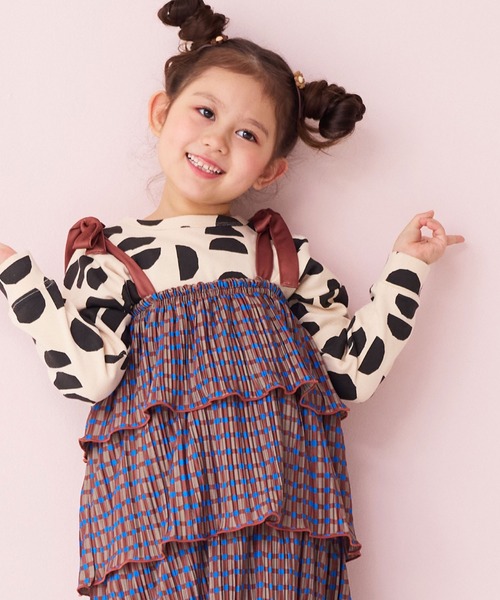 MARKEY'S（マーキーズ）の「ソウガラスパンフライスカットソー（Tシャツ/カットソー・キッズ・ネイビー/ストライプ/ベージュ系その他/ホワイト系その他/オレンジ系その他/ブラック系その他・80/90/95/100/110/120/130）」の2枚目の写真