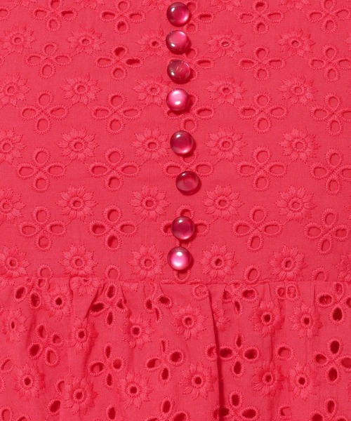 mysty woman（ミスティウーマン）の「【WEB限定】レース刺繍ブラウス　588228（シャツ/ブラウス・レディース・パープル/グリーン/レッド/ブラック/オフホワイト・FREE）」の7枚目の写真