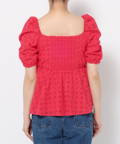 mysty woman（ミスティウーマン）の「【WEB限定】レース刺繍ブラウス　588228（シャツ/ブラウス・レディース・パープル/グリーン/レッド/ブラック/オフホワイト・FREE）」の20枚目の写真