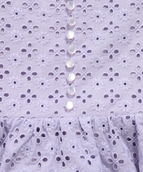 mysty woman（ミスティウーマン）の「【WEB限定】レース刺繍ブラウス　588228（シャツ/ブラウス・レディース・パープル/グリーン/レッド/ブラック/オフホワイト・FREE）」の10枚目の写真