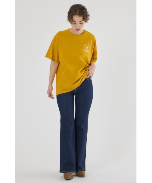 RODEO CROWNS WIDE BOWL（ロデオクラウンズワイドボウル）の「スタッズCROWNロゴTシャツ（Tシャツ/カットソー・レディース・ブラック/オフホワイト/ダークグリーン/マスタード・FREE）」の9枚目の写真