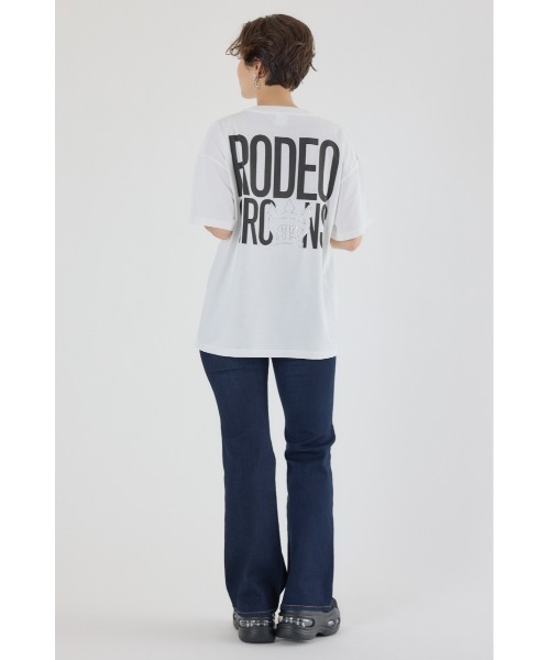 RODEO CROWNS WIDE BOWL（ロデオクラウンズワイドボウル）の「スタッズCROWNロゴTシャツ（Tシャツ/カットソー・レディース・ブラック/オフホワイト/ダークグリーン/マスタード・FREE）」の15枚目の写真