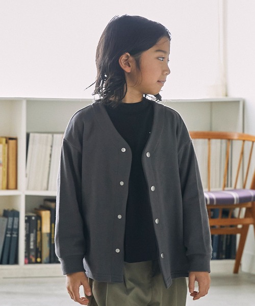 GENERATOR（ジェネレーター）の「ジェネレーター ノーカラーJK（ノーカラージャケット・キッズ・チャコールグレー/アッシュグレー/ブラック・XL/L/M）」の3枚目の写真