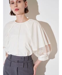 エレンディーク　トップス　オフホワイト オフネックカットソー（Tシャツ/カットソー）｜ELENDEEK（エレン
