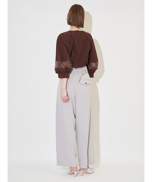 ELENDEEK（エレンディーク）の「オーガンザミックススリーブブラウス（シャツ/ブラウス・レディース・グレー/ブラウン/オフホワイト・FREE）」の8枚目の写真