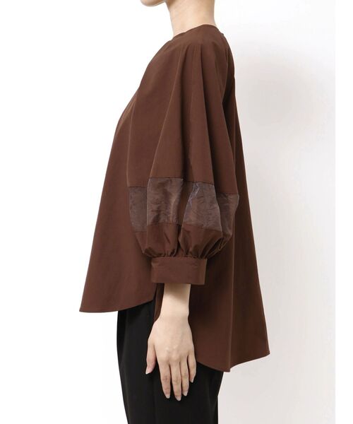 ELENDEEK（エレンディーク）の「オーガンザミックススリーブブラウス（シャツ/ブラウス・レディース・グレー/ブラウン/オフホワイト・FREE）」の10枚目の写真