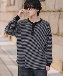 Rocky Monroe（ロッキーモンロー）の「新色追加 オーバーサイズ T Cワッフルヘンリーネック長袖Tシャツ（Tシャツ/カットソー）」