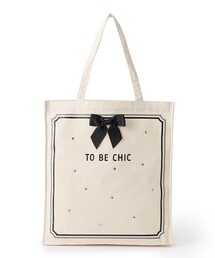 TO BE CHIC（トゥー ビー シック）の「ガラスビジューキャンバストートバッグ（トートバッグ）」
