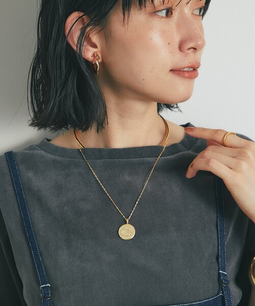 un dix cors(アンディコール)の「スライドチェーンコインネックレス(ネックレス・レディース・シルバー/ゴールド・FREE)」の2枚目の写真